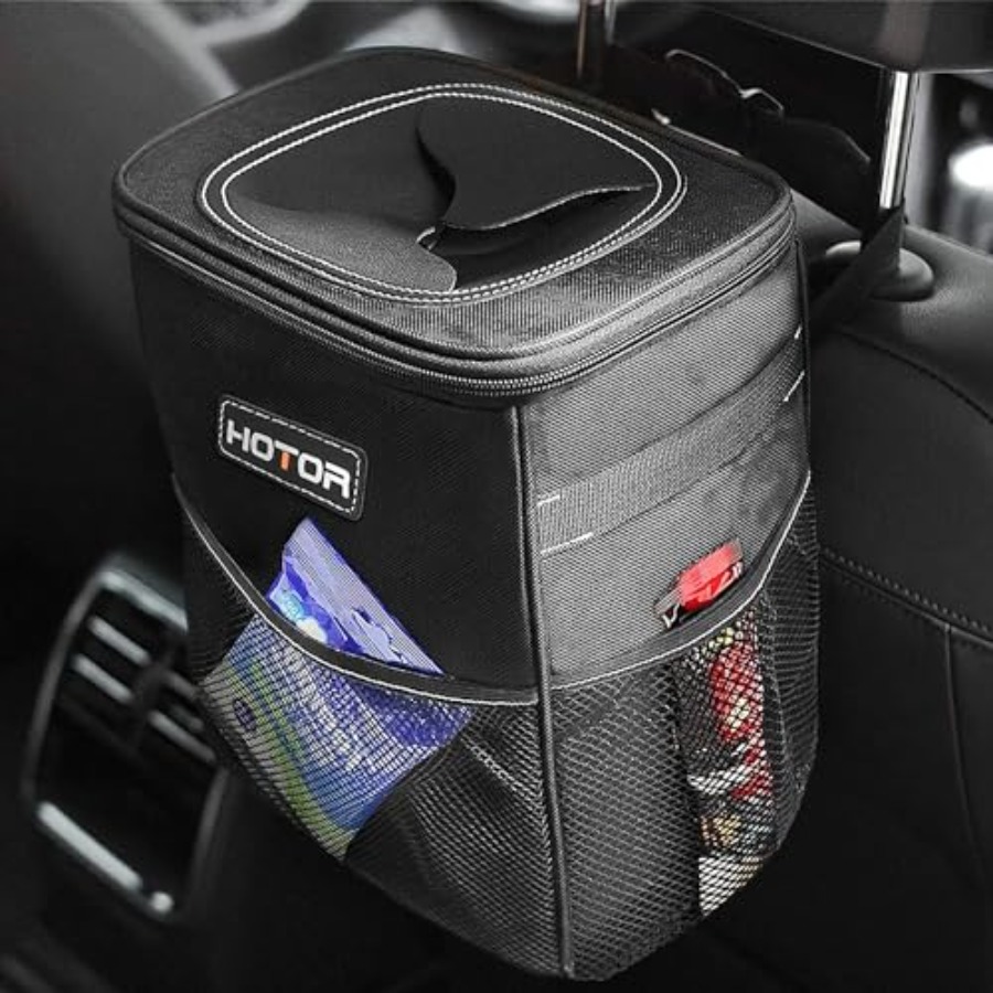 Waterproof Car Trash Can With Lid - Lixeira para Carro com Tampa e