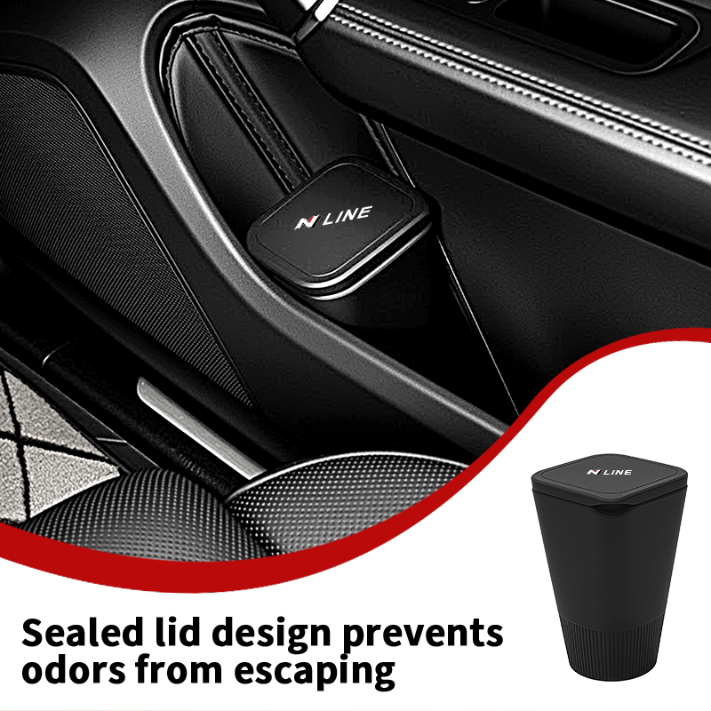 Waterproof Car Trash Can With Lid - Lixeira de silicone para porta de