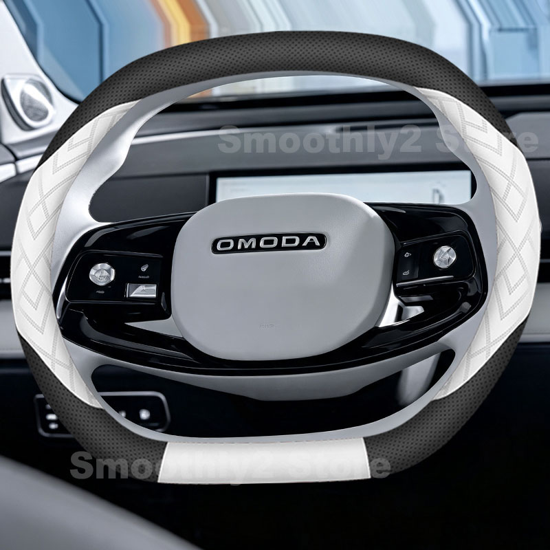 Car Steering Wheel Cover Anti Slip Breathable - Capa de Volante de Couro para