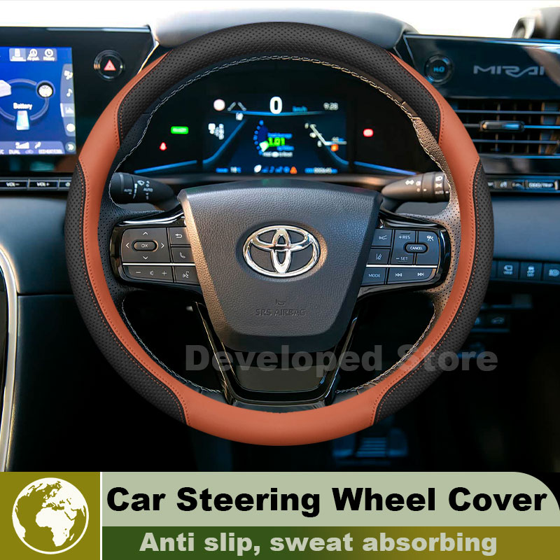 Capa para volante de carro par - Car Steering Wheel Cover Anti Slip Breathable avaliação e preço