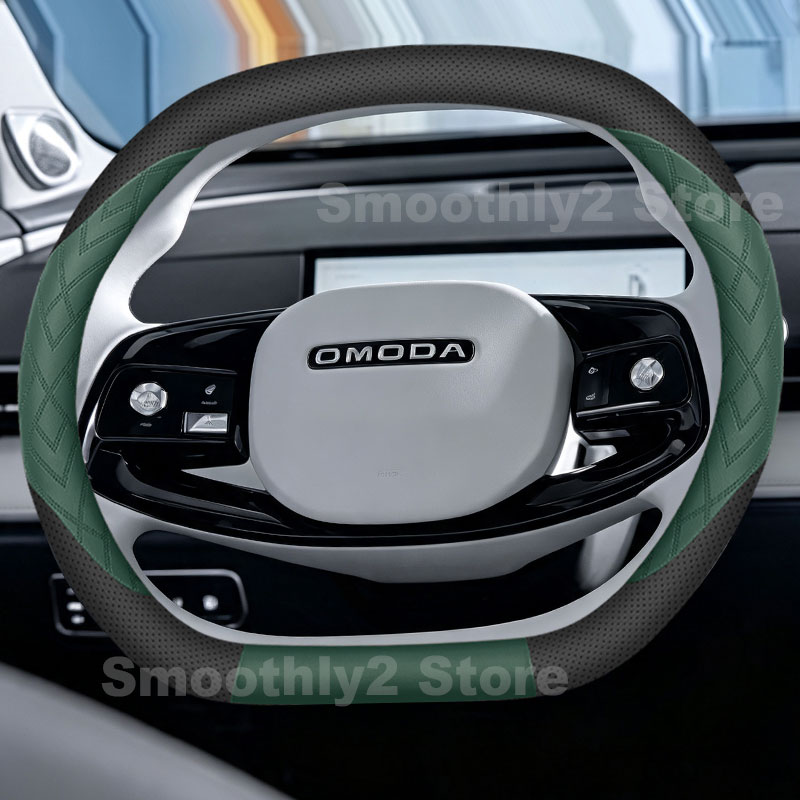 Capa de Volante de Couro para  - Car Steering Wheel Cover Anti Slip Breathable avaliação e preço