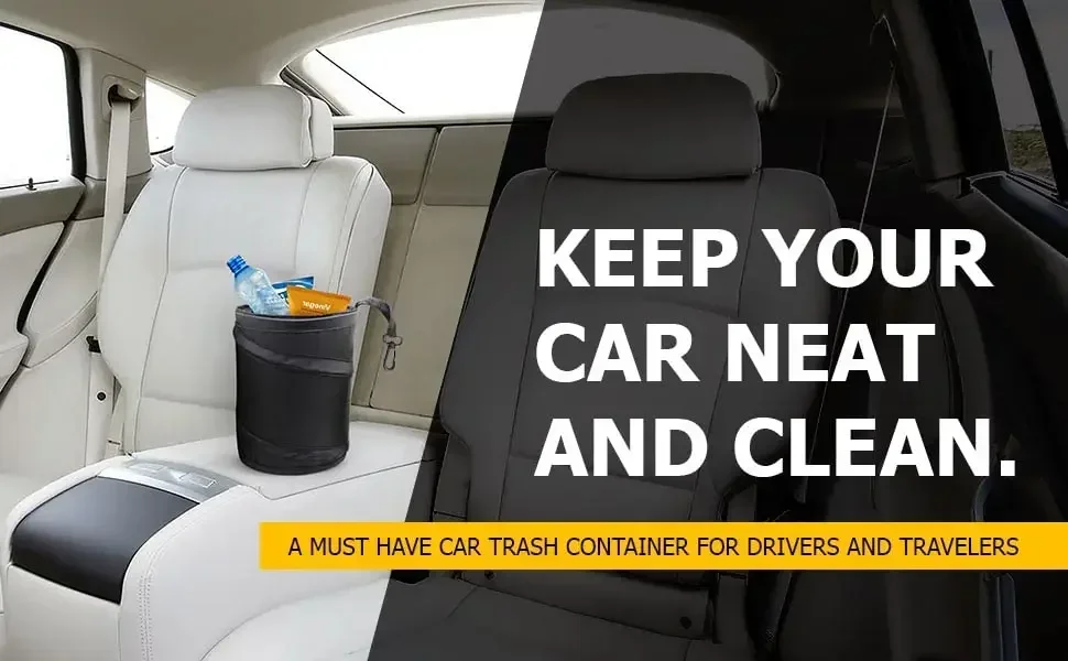 Lixeira para carro, contentor  - Waterproof Car Trash Can With Lid avaliação e preço